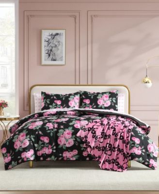Betsey Johnson Garden Floral Printed Microfiber 8-Pc. Comforter Set, King