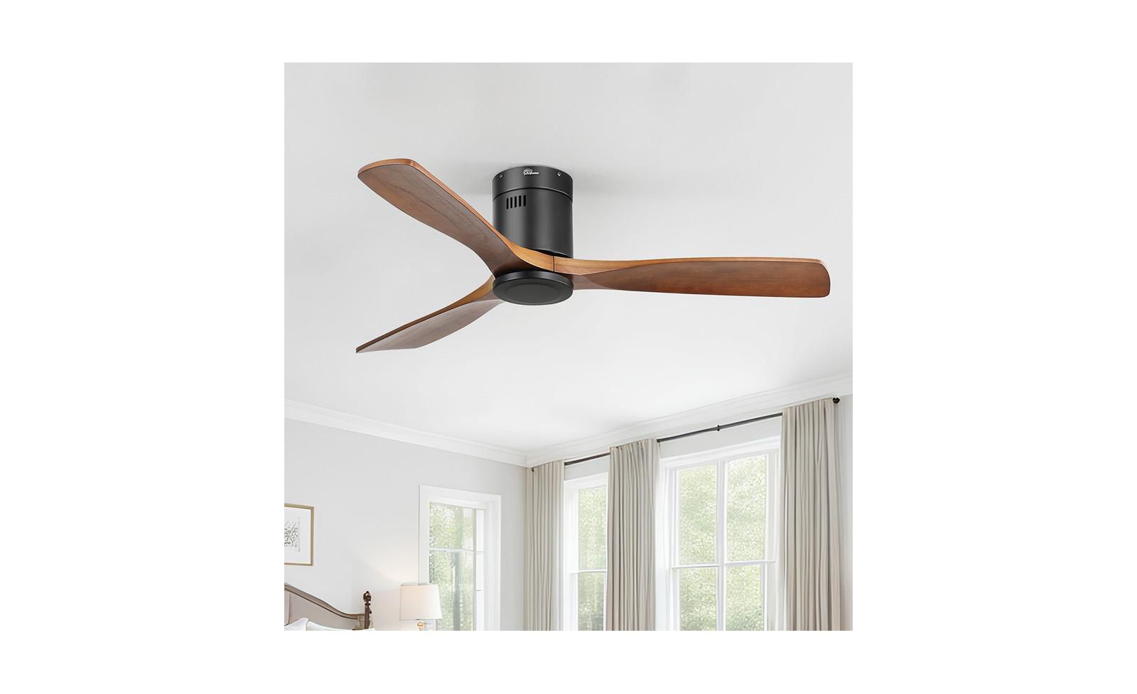 Потолочный вентилятор Sofucor 52-inch Modern Black с 6-speed Remote Control для помещений