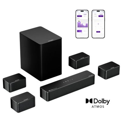 ULTIMEA Poseidon D80 Boom 7.1 Soundbar, Dolby Atmos, 6.5" Subwoofer, 500W Sound System для TV с беспроводным сабвуфером