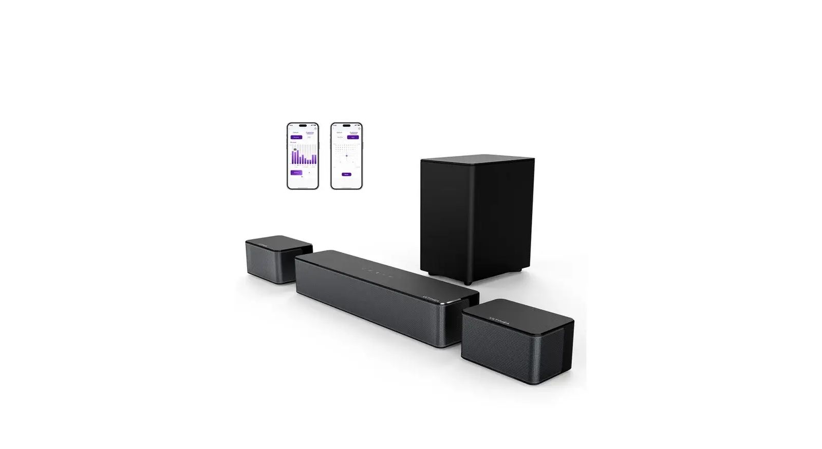Ultimea Саундбар Poseidon M3T 5.1 Surround Sound, с беспроводным сабвуфером и тыловыми динамиками, 350W