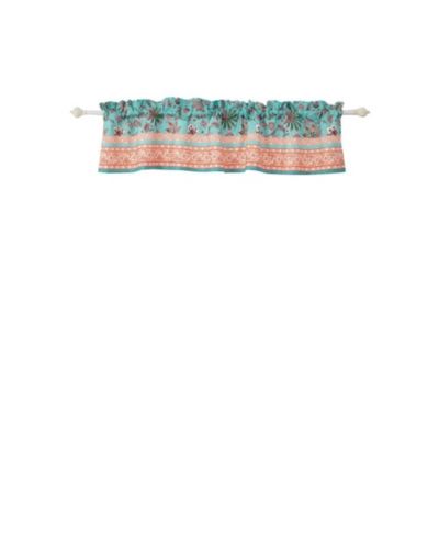 Barefoot Bungalow Audrey Window Valance Turquoise 84" x 16"+ 2" by Barefoot Bungalow