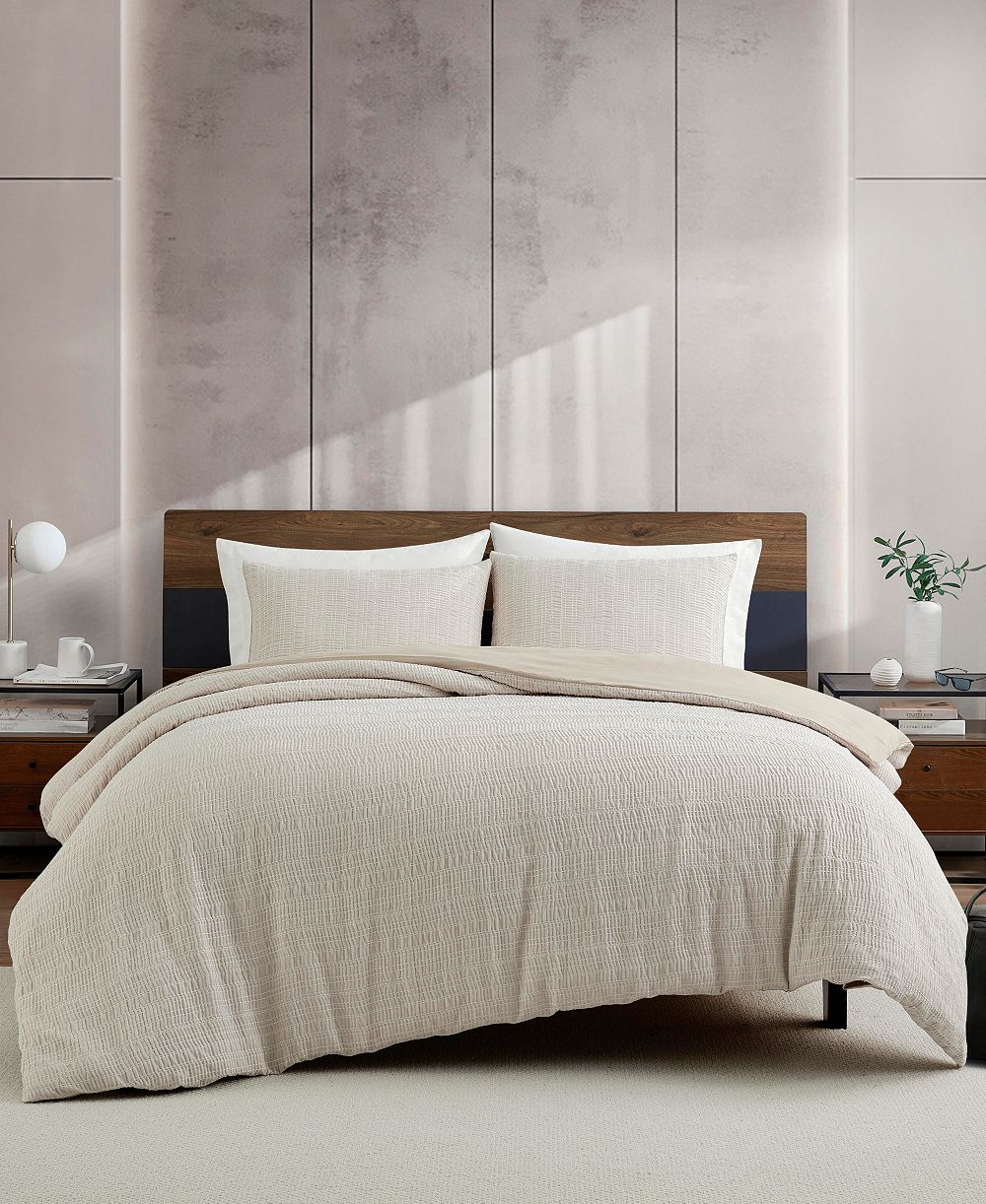 Kenneth Cole New York Комплект постельного белья из жаккарда 3-Pc. Comforter Set, Full/Queen