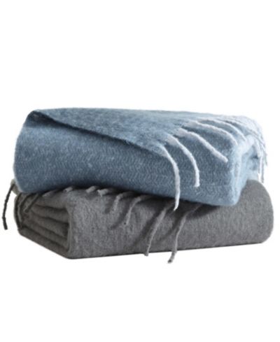 Kenneth Cole New York Faux Fur Mohair Throw, 70" x 50"