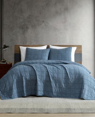 Комплект постельного белья Kenneth Cole New York Solid Stonewashed 3-Pc. Quilt Set Full/Queen