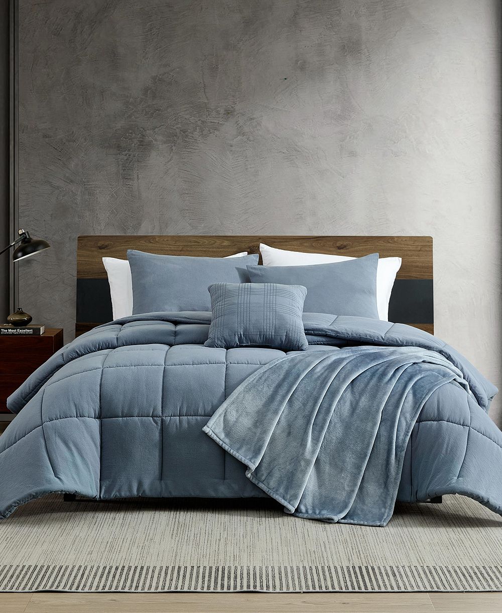 Kenneth Cole New York Solid Washed 5-Pc. Comforter Set, King