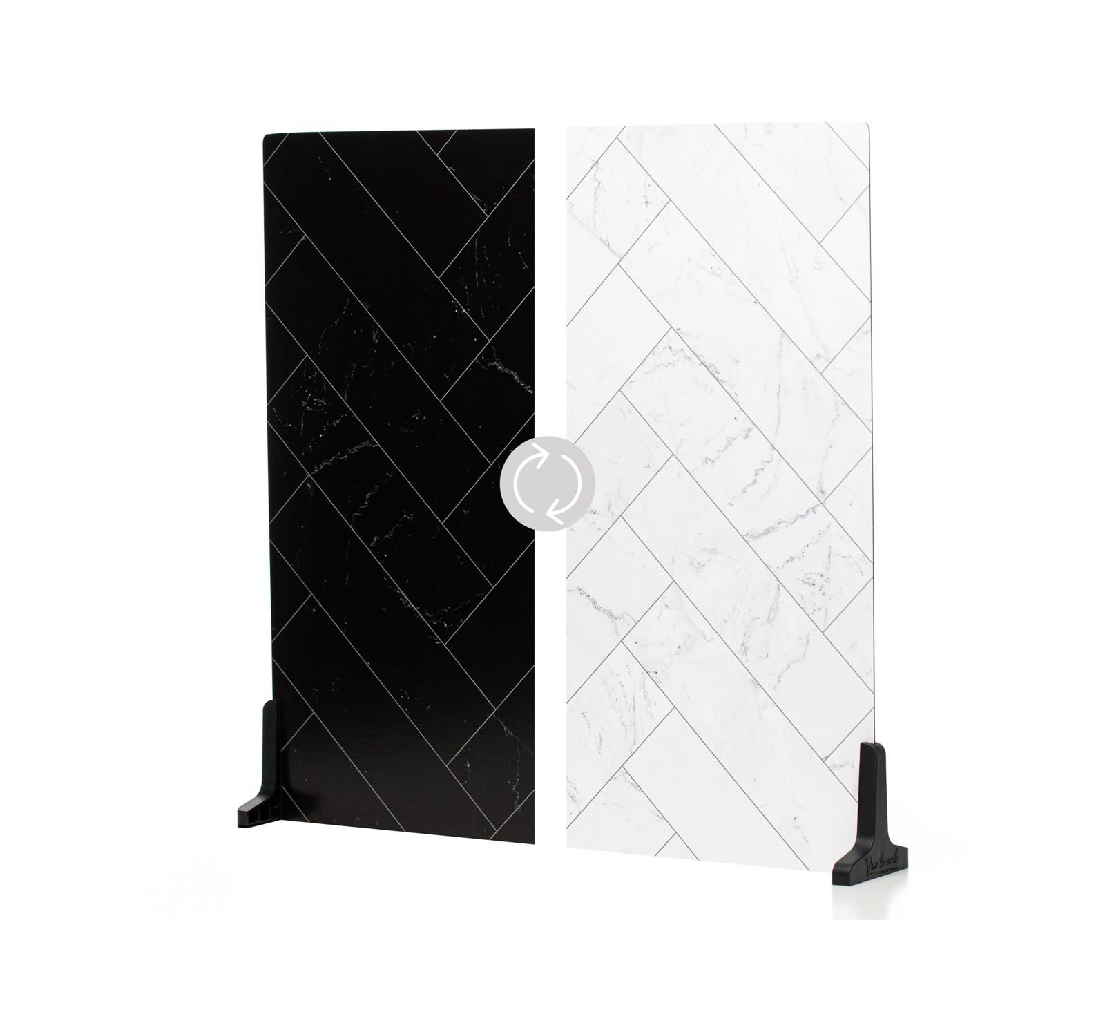 Двусторонняя панель V-FLAT WORLD Duo Board 24x24" Zigzag Marble White/Black