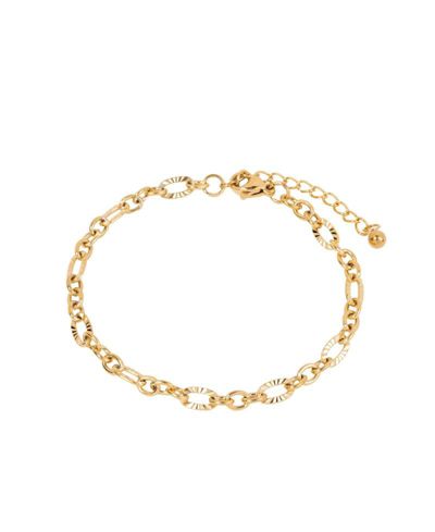 Aurora Link Oval and Textured Link Bracelet