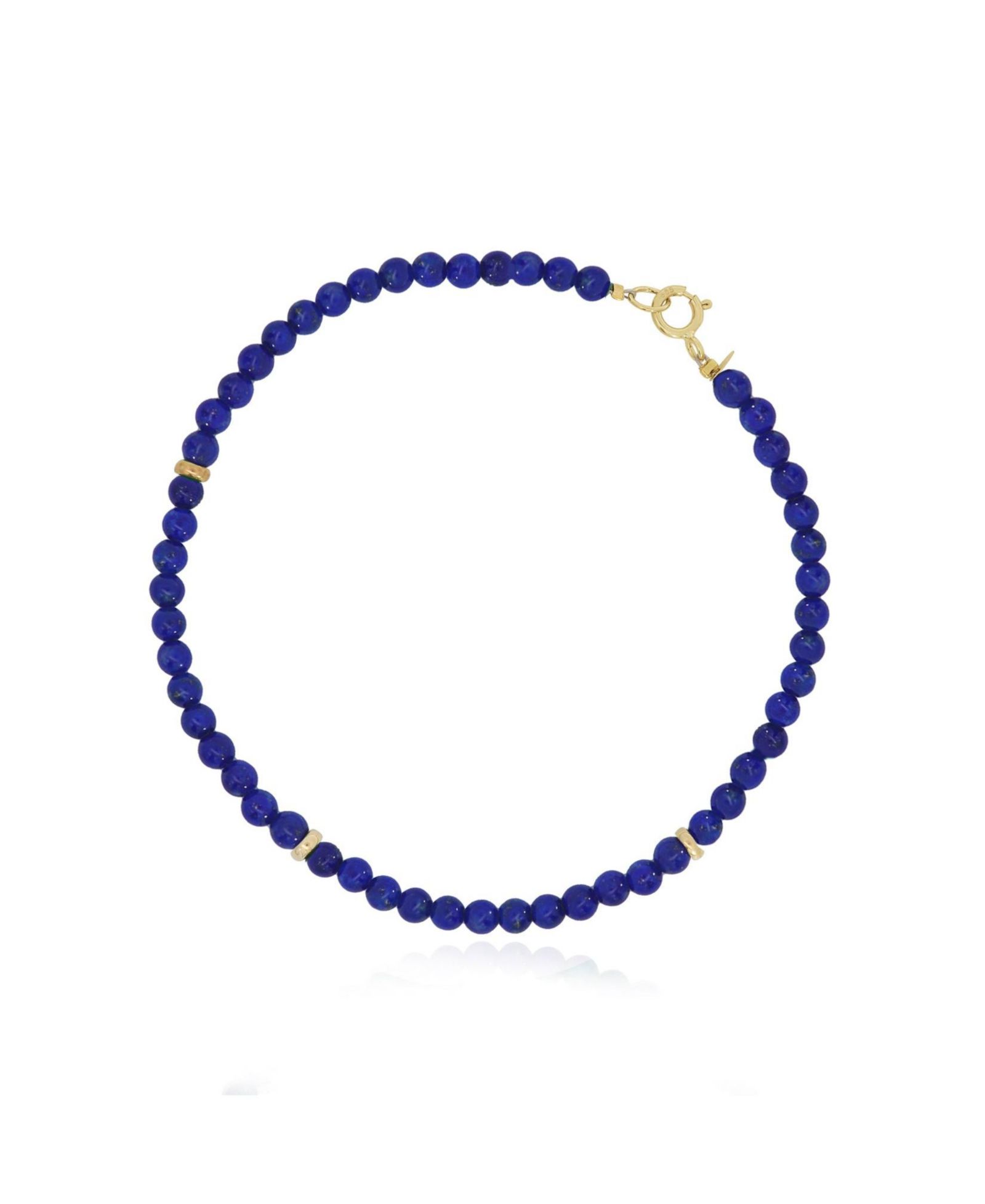The Lovery Lapis Round Bead Bracelet