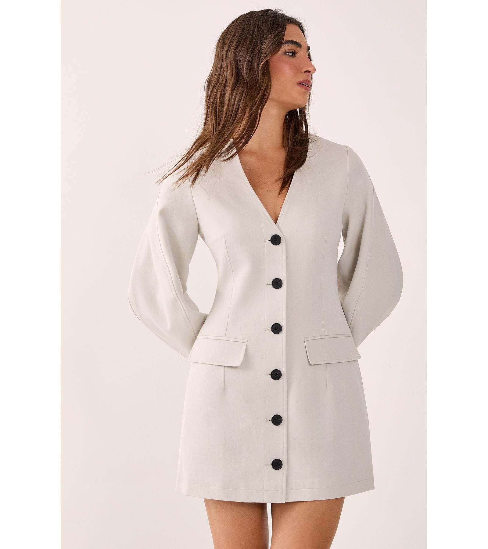 Nasty Gal Women's Button Through Mini Blazer Dress