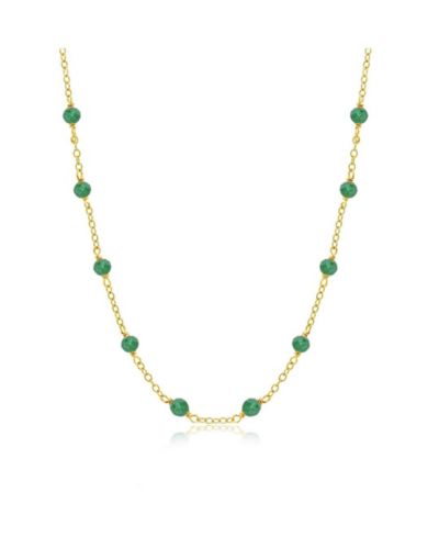 Цепочка с изумрудными бусинами The Lovery Emerald Bead Chain Necklace