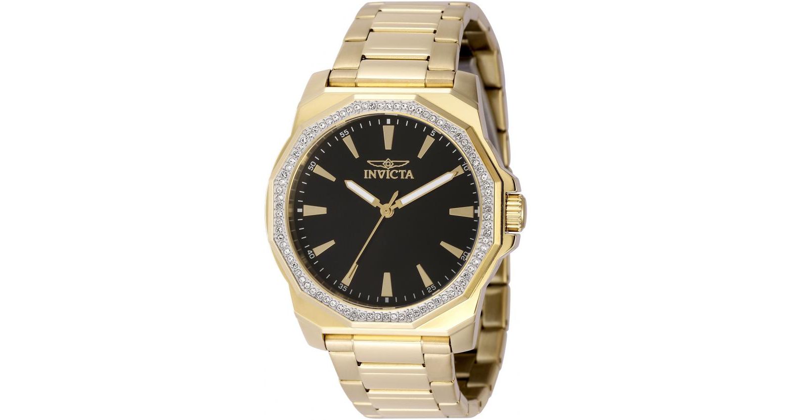 Invicta Men's 49107 Speedway Quartz 3 Hand Black Dial Watch