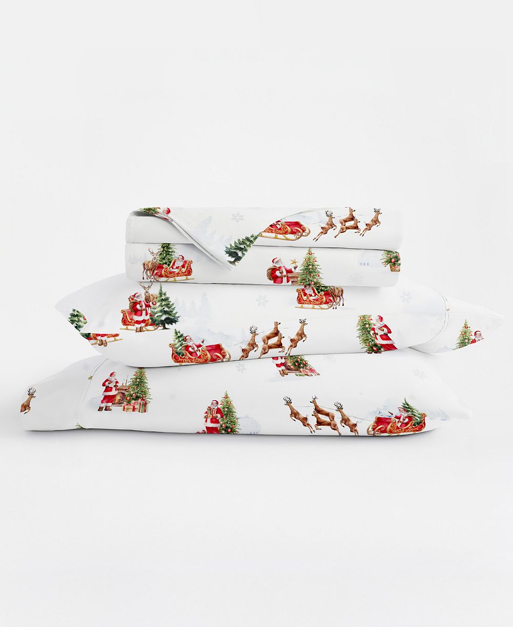 ienjoy Home Holiday Pattern 4-Pc. Sheet Set, Full