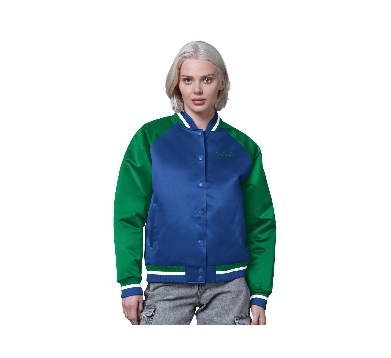 Женская винтажная куртка Starter Seattle Seahawks Satin Full-Snap