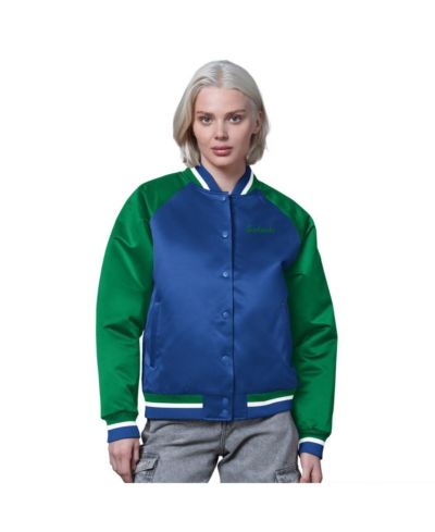 Женская винтажная куртка Starter Seattle Seahawks Satin Full-Snap