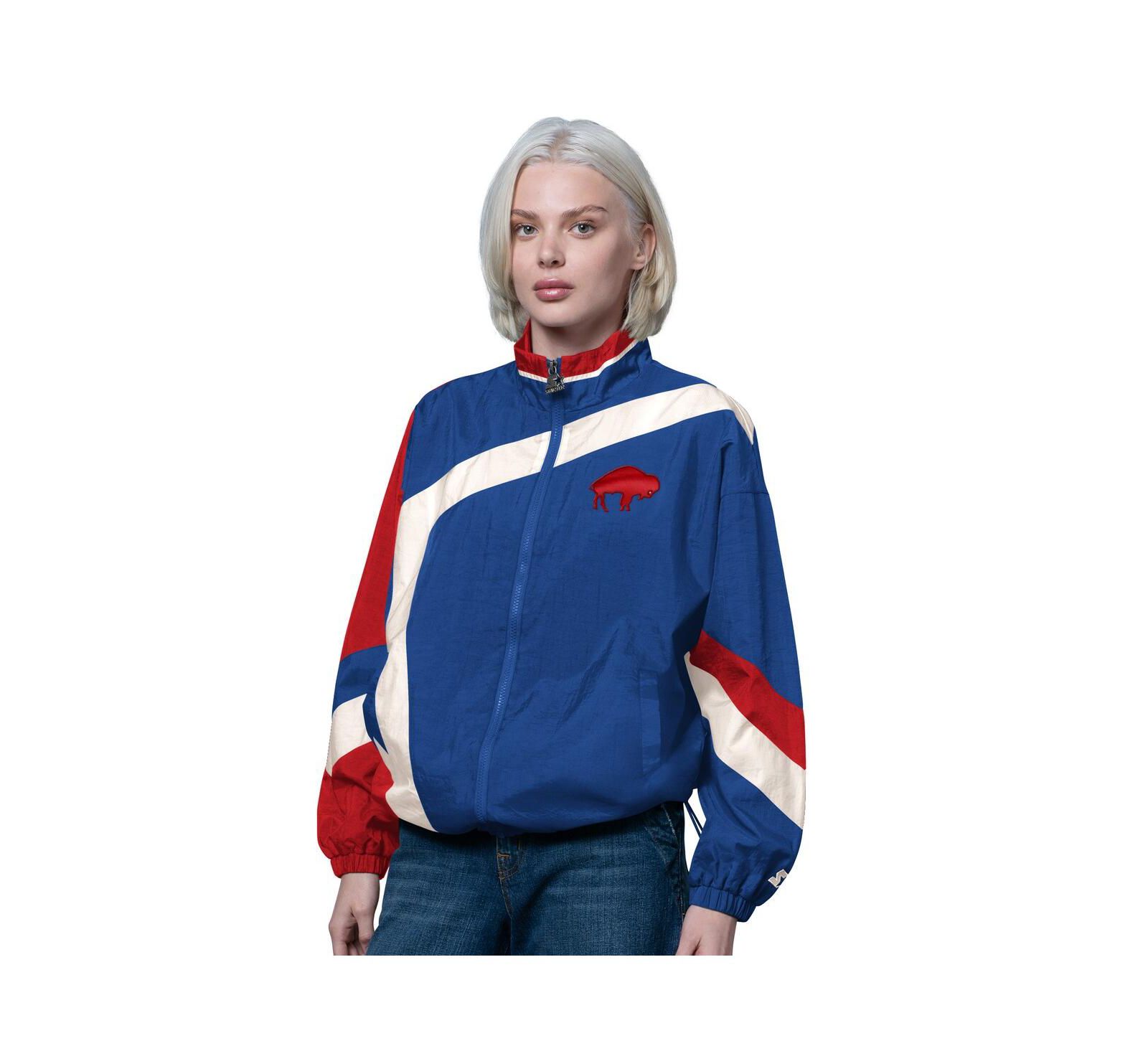 Женская ветровка Starter Buffalo Bills Vintage Full-Zip, сине-красная