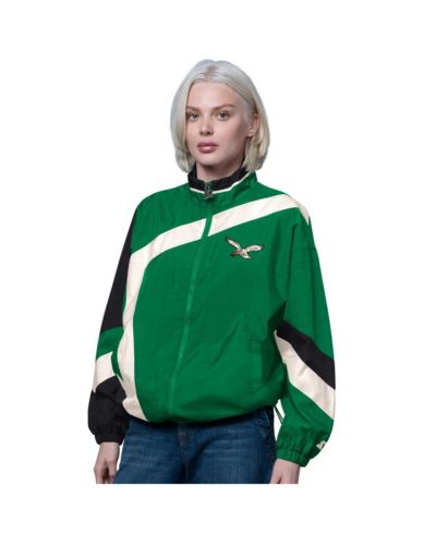 Starter Женская ветровка Philadelphia Eagles Vintage 1st Quarter, Kelly Green/Black