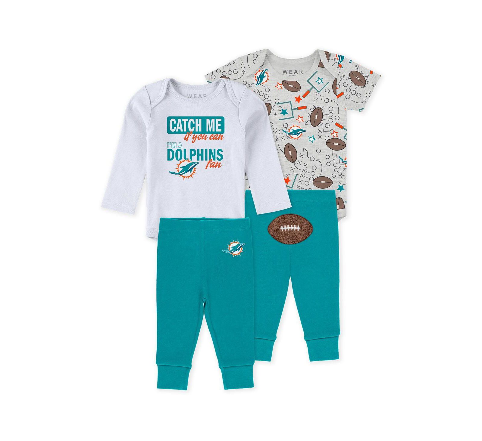 Набор боди и брюк WEAR by Erin Andrews для новорожденных мальчиков и девочек Miami Dolphins