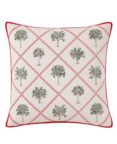 Tommy Bahama Palm Tree Trellis Decorative Pillow, 20" X 20"