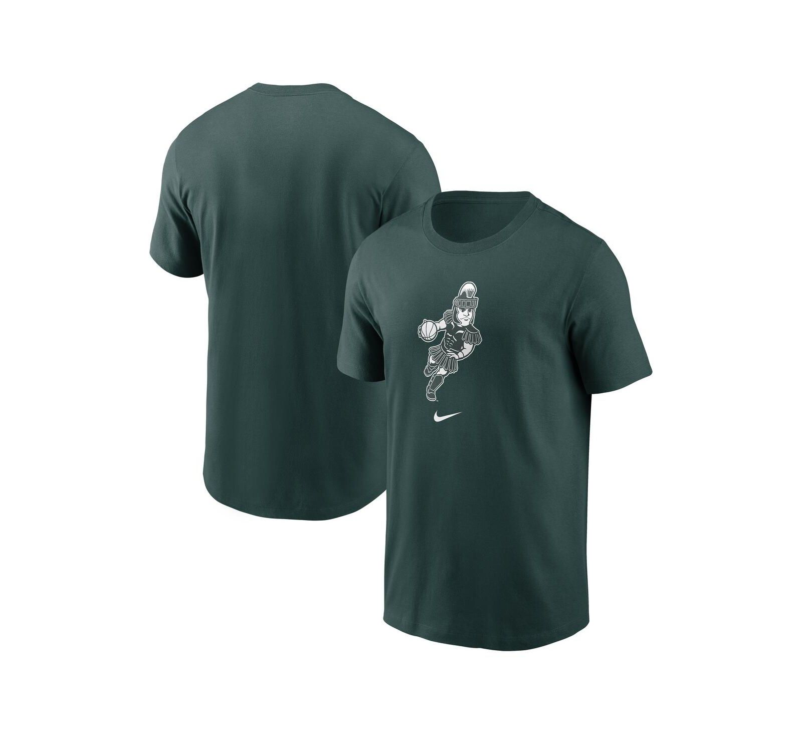 Мужская футболка Nike Green Michigan State Spartans Basketball Sparty Sport