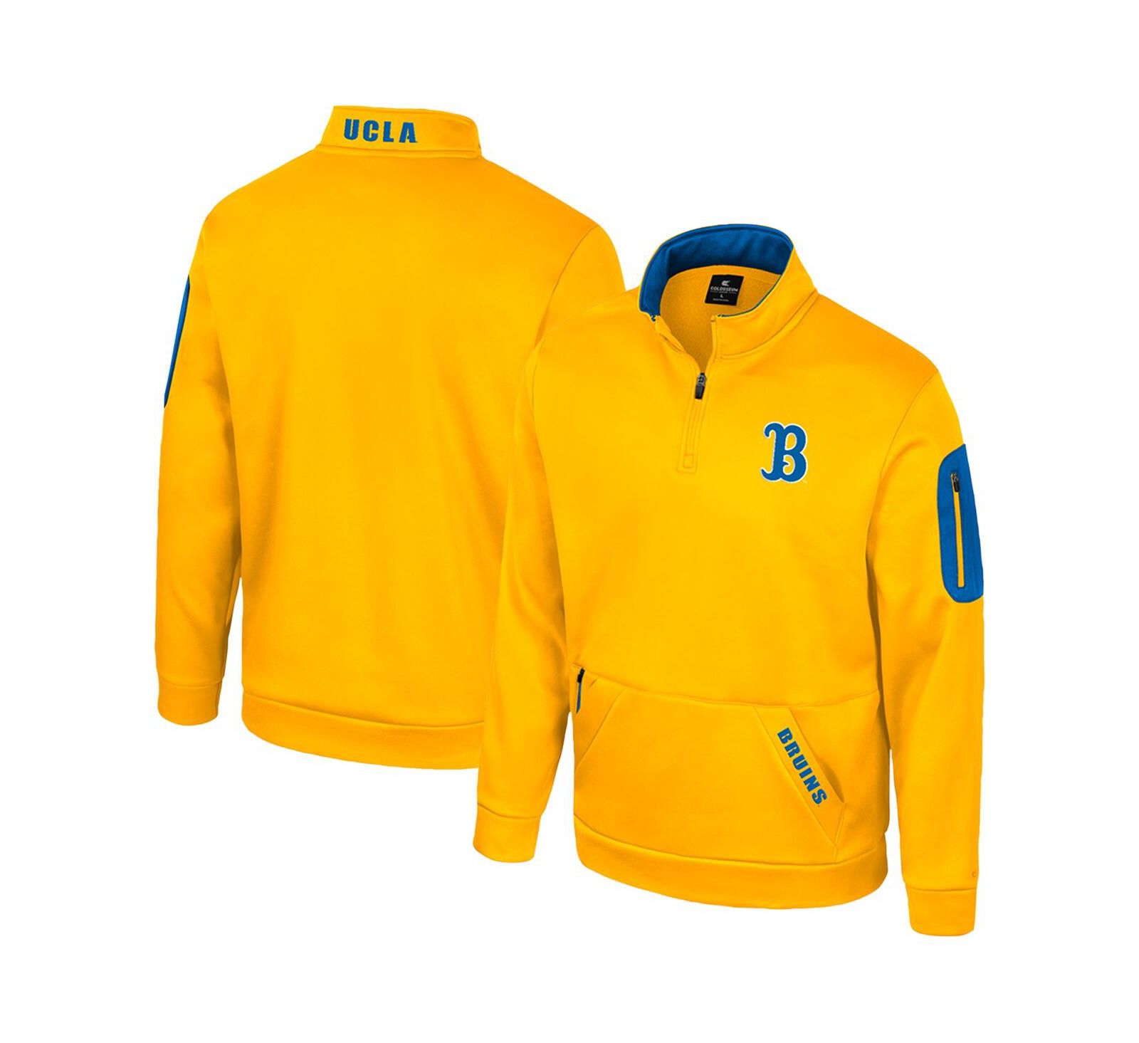 Colosseum Men's Gold UCLA Bruins Mainframe Quarter-Zip Fleece Jacket