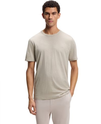 Hugo Boss мужская футболка из хлопка Slub-Cotton с логотипом