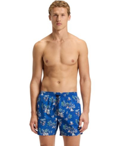 BOSS by Hugo Boss Men's All-Over Print Logo-Badge Swim Shorts