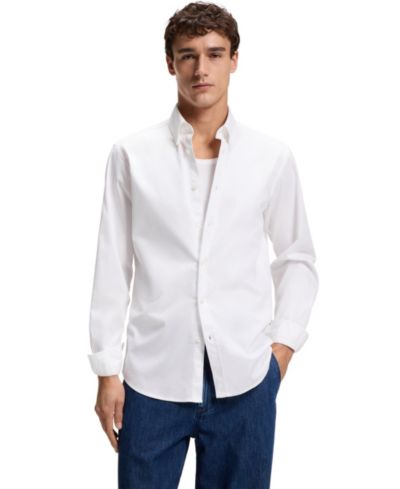 BOSS by Hugo Boss Men's Regular-Fit Stretch-Cotton Dobby Shirt