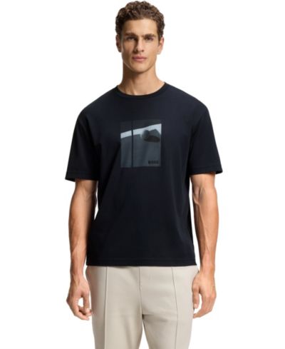 Мужская футболка BOSS by Hugo Boss из хлопка Pima с принтом Tennis