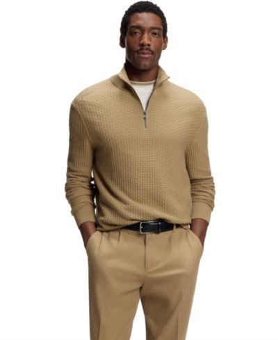 Мужской джемпер BOSS by Hugo Boss Quarter Zip Cotton