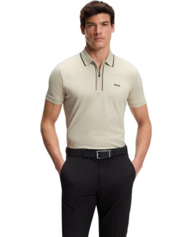 BOSS by Hugo Boss Men's Moisture-Wicking Stretch Cotton Slim-Fit Polo Shirt