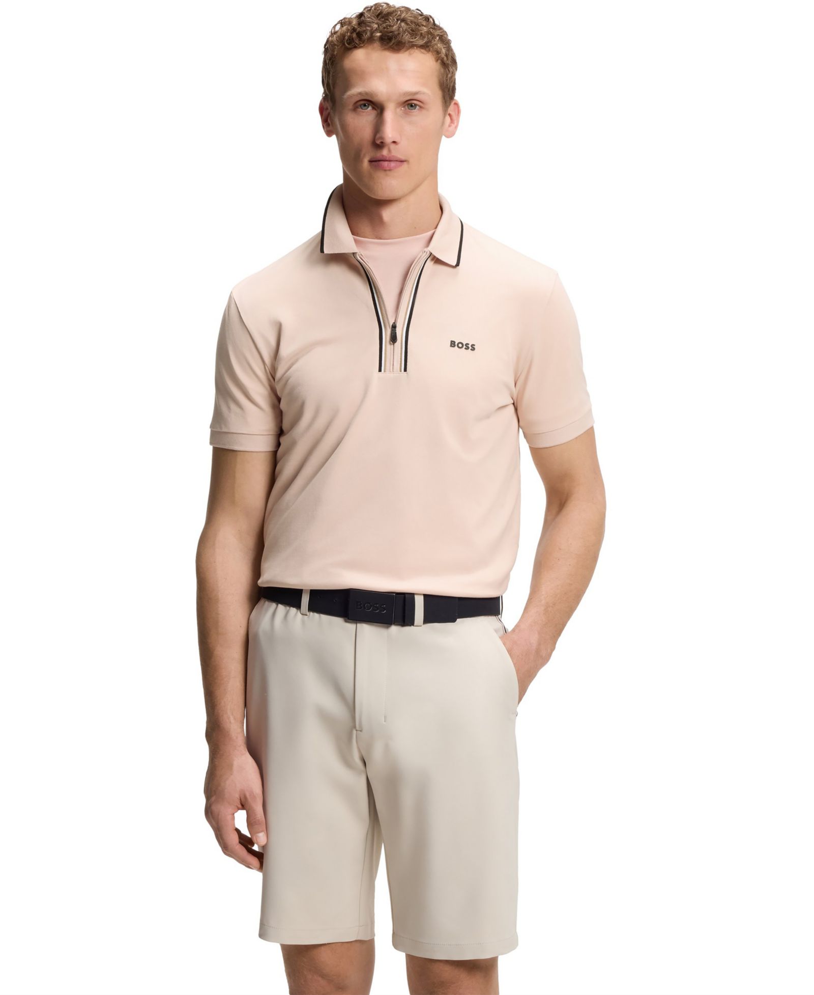BOSS by Hugo Boss Men's Moisture-Wicking Stretch Cotton Slim-Fit Polo Shirt