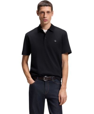 Мужское поло BOSS by Hugo Boss из мерсеризованного хлопка, приталенный крой