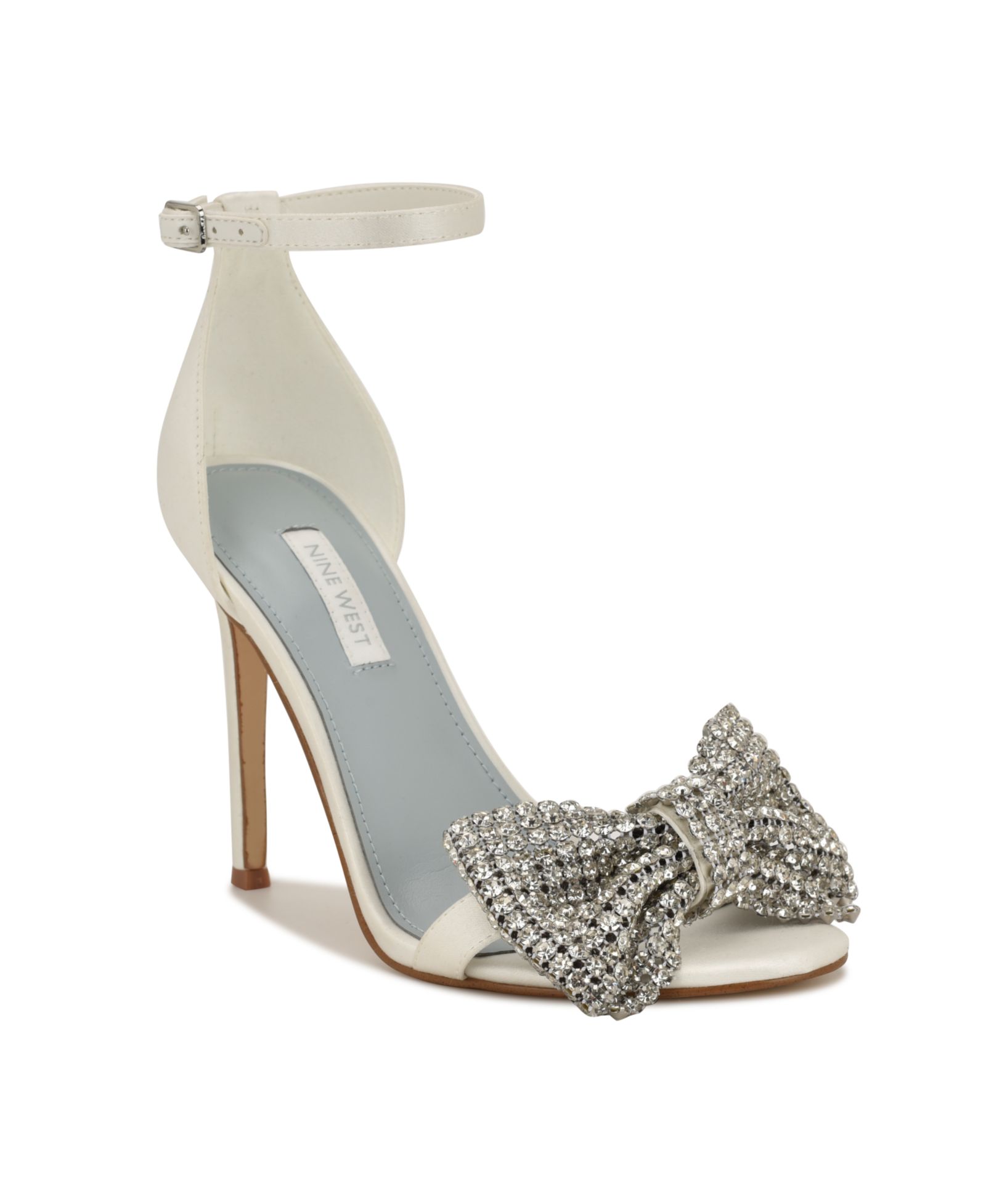 Nine West Women's Tansie Bridal Embellished High Stiletto Dress Sandals