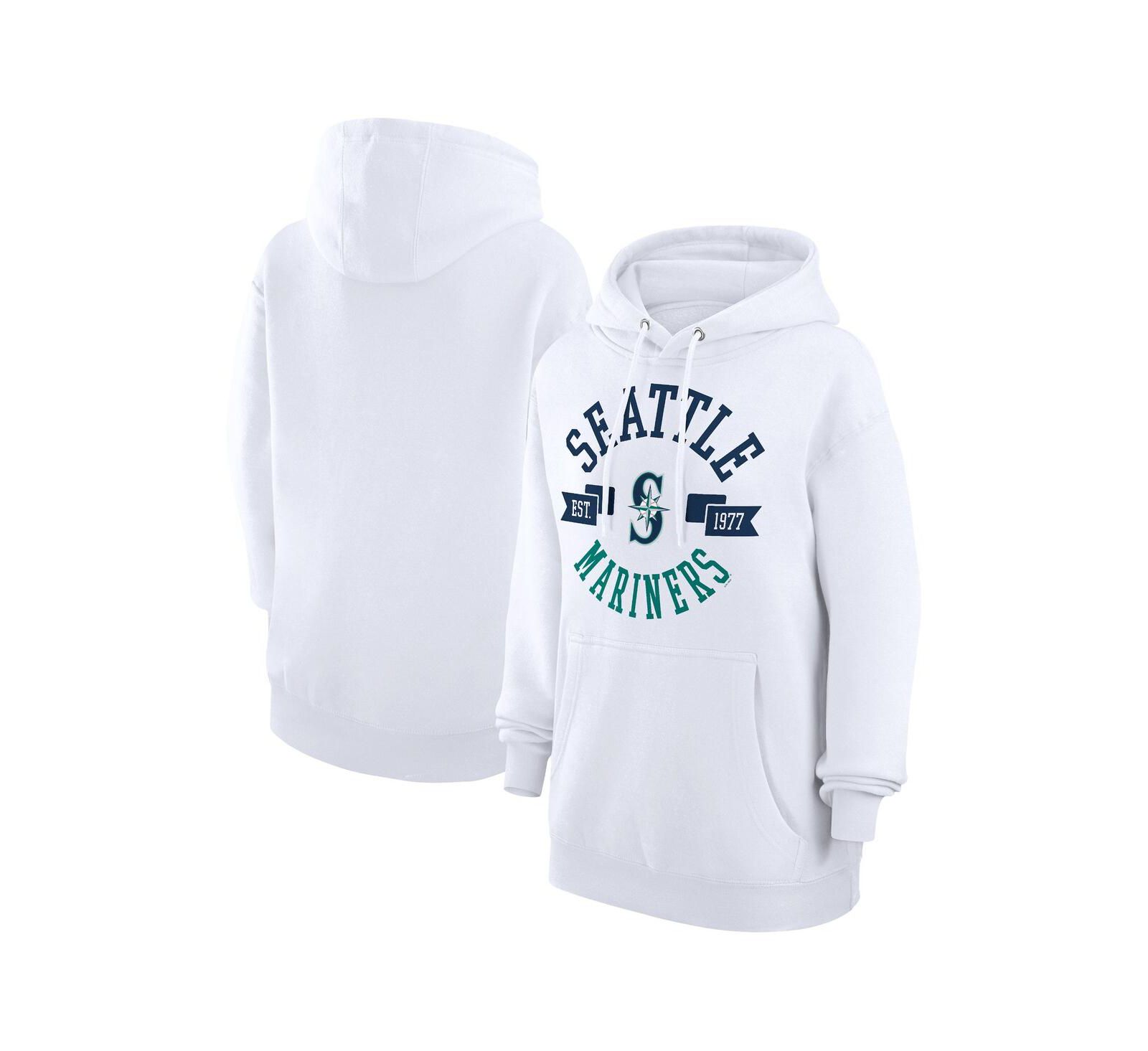Женское худи G-III 4Her by Carl Banks White Seattle Mariners City Graphic Pullover