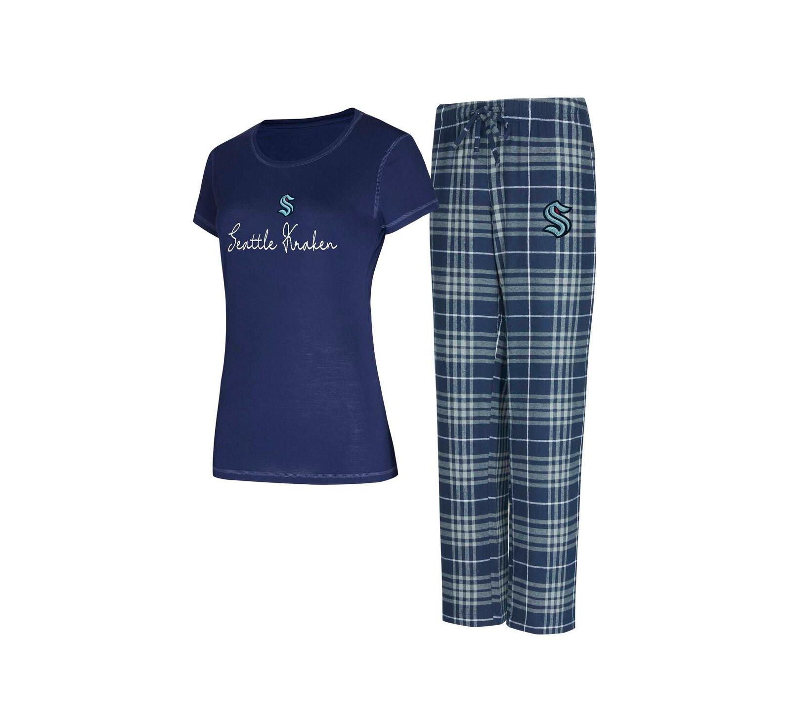 Concepts Sport Women's 2-Piece Seattle Kraken Vector Top and Pants Sleep Set