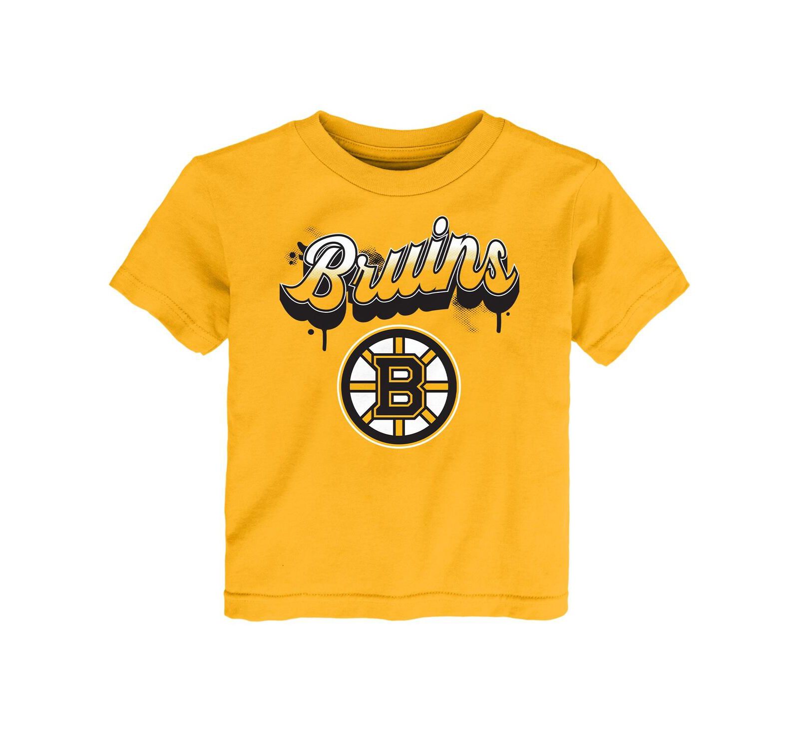Детская футболка Outerstuff Gold Boston Bruins Bubbly Script