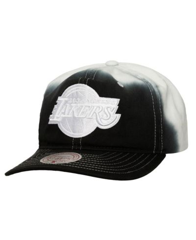 Мужская кепка Mitchell & Ness Los Angeles Lakers Dip Dye Pro Crown, черная и белая