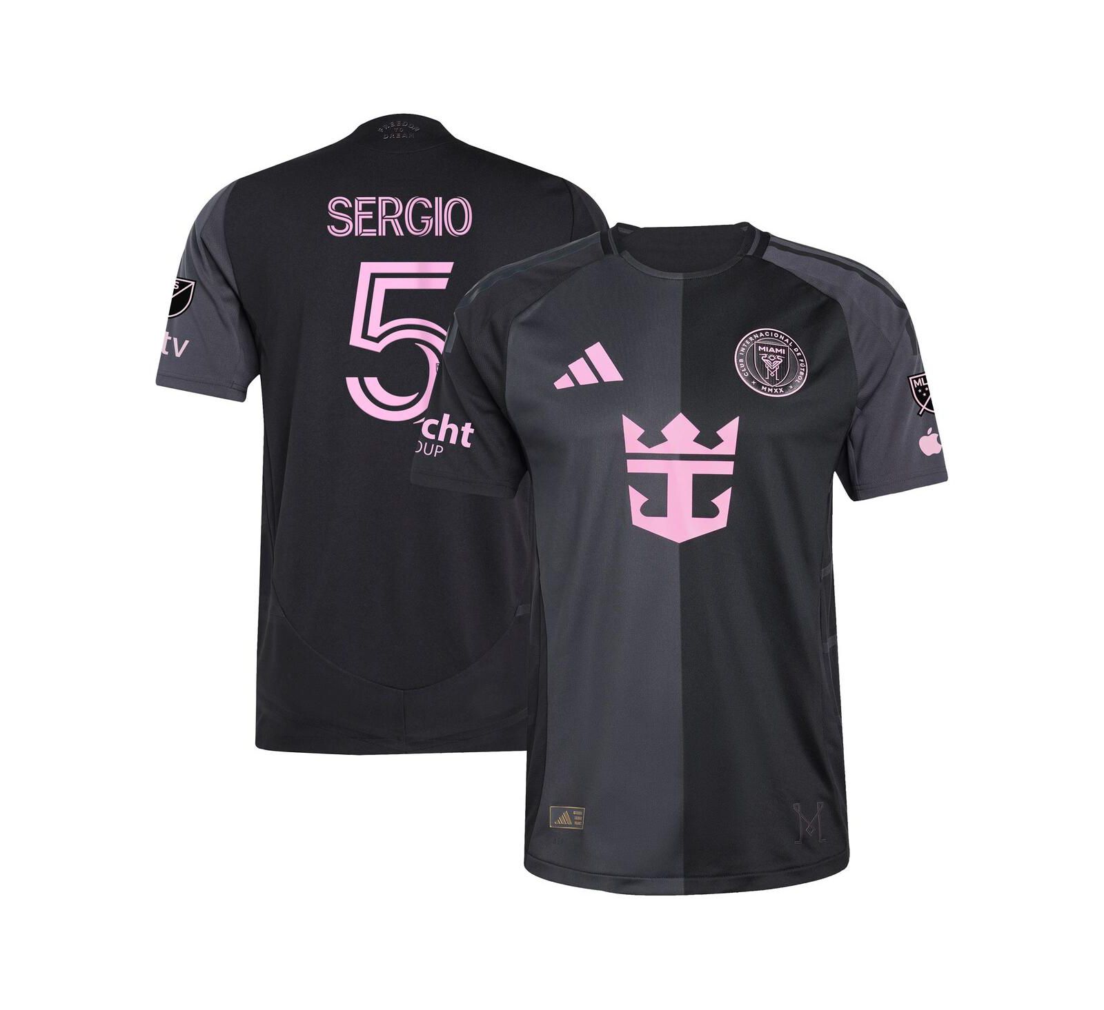 Мужская джерси Adidas Sergio Busquets Black Inter Miami CF 2025 The Fortitude Kit Authentic Player
