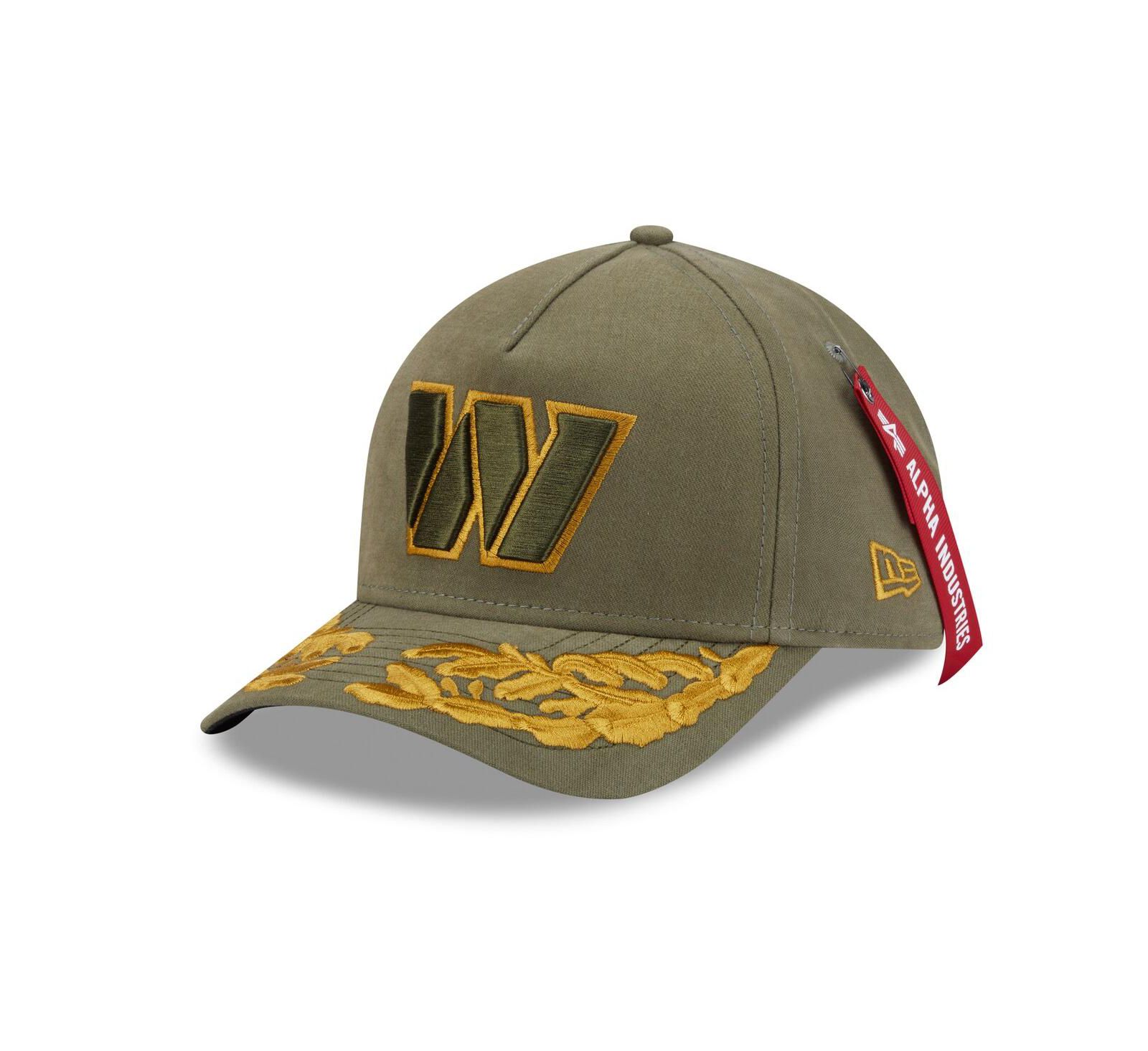 Мужская кепка New Era x Alpha Industries Olive Washington Commanders A-Frame 9FORTY Adjustable