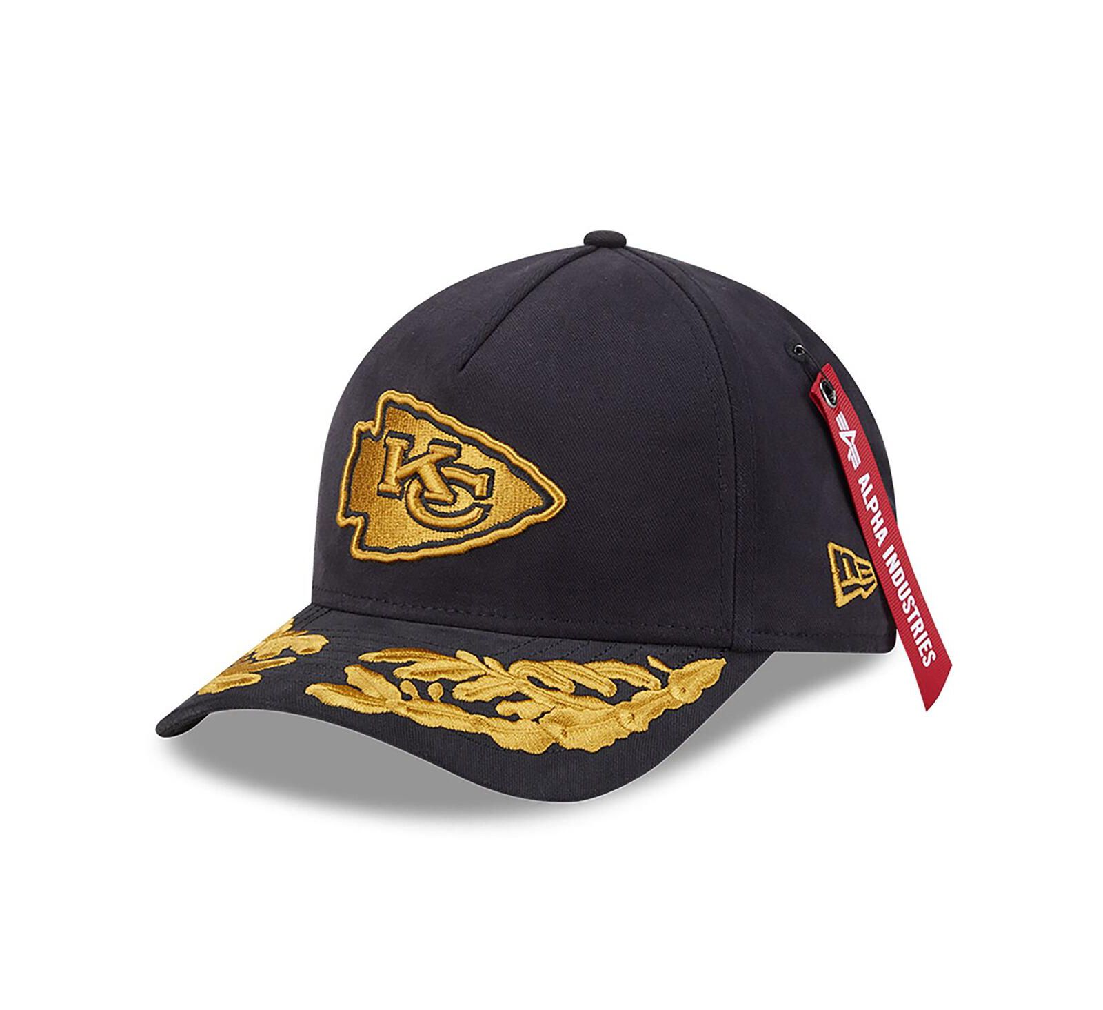 New Era x Alpha Industries Мужская кепка Kansas City Chiefs Black A-Frame 9FORTY Adjustable