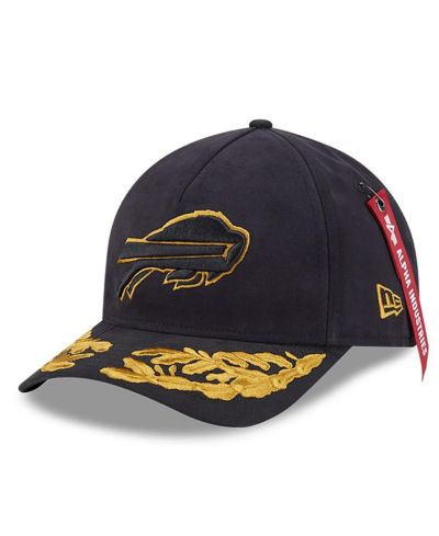 New Era x Alpha Industries Мужская Black Buffalo Bills A-Frame 9FORTY Adjustable Hat