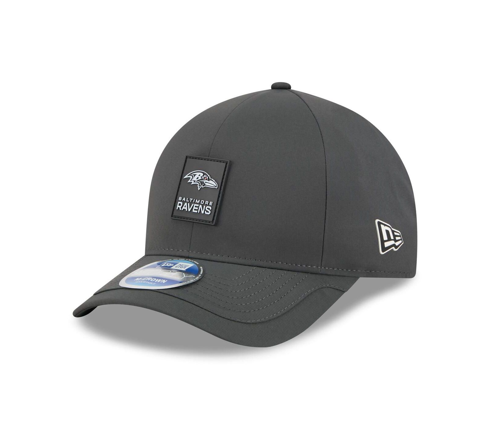 Мужская кепка New Era Charcoal Baltimore Ravens 2025 Sideline Cold Weather 9FORTY M-Crown регулируемая