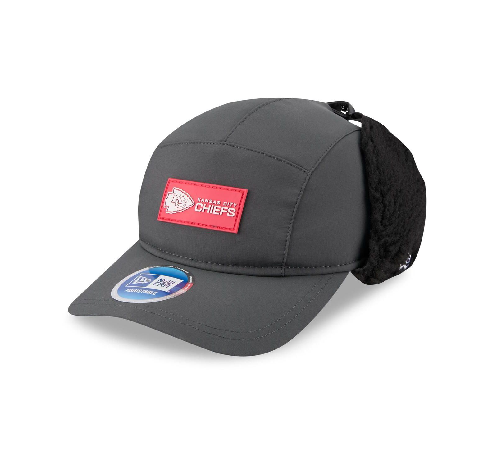 New Era мужская кепка Kansas City Chiefs 2025 Sideline Cold Weather Runner Dog Ear регулируемая