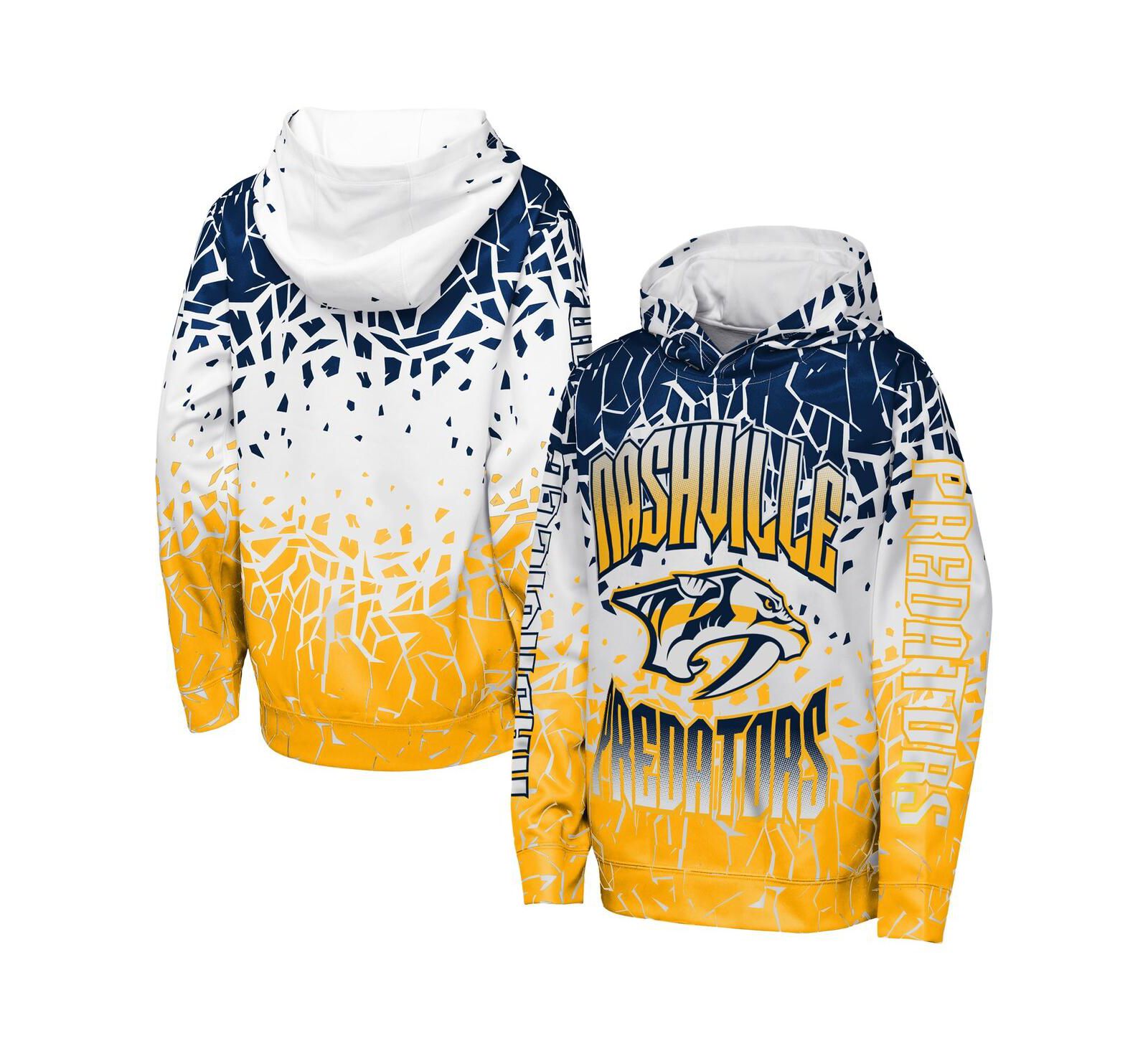 Outerstuff Big Boys and Girls Navy Nashville Predators Frozen Frenzy Hoodie