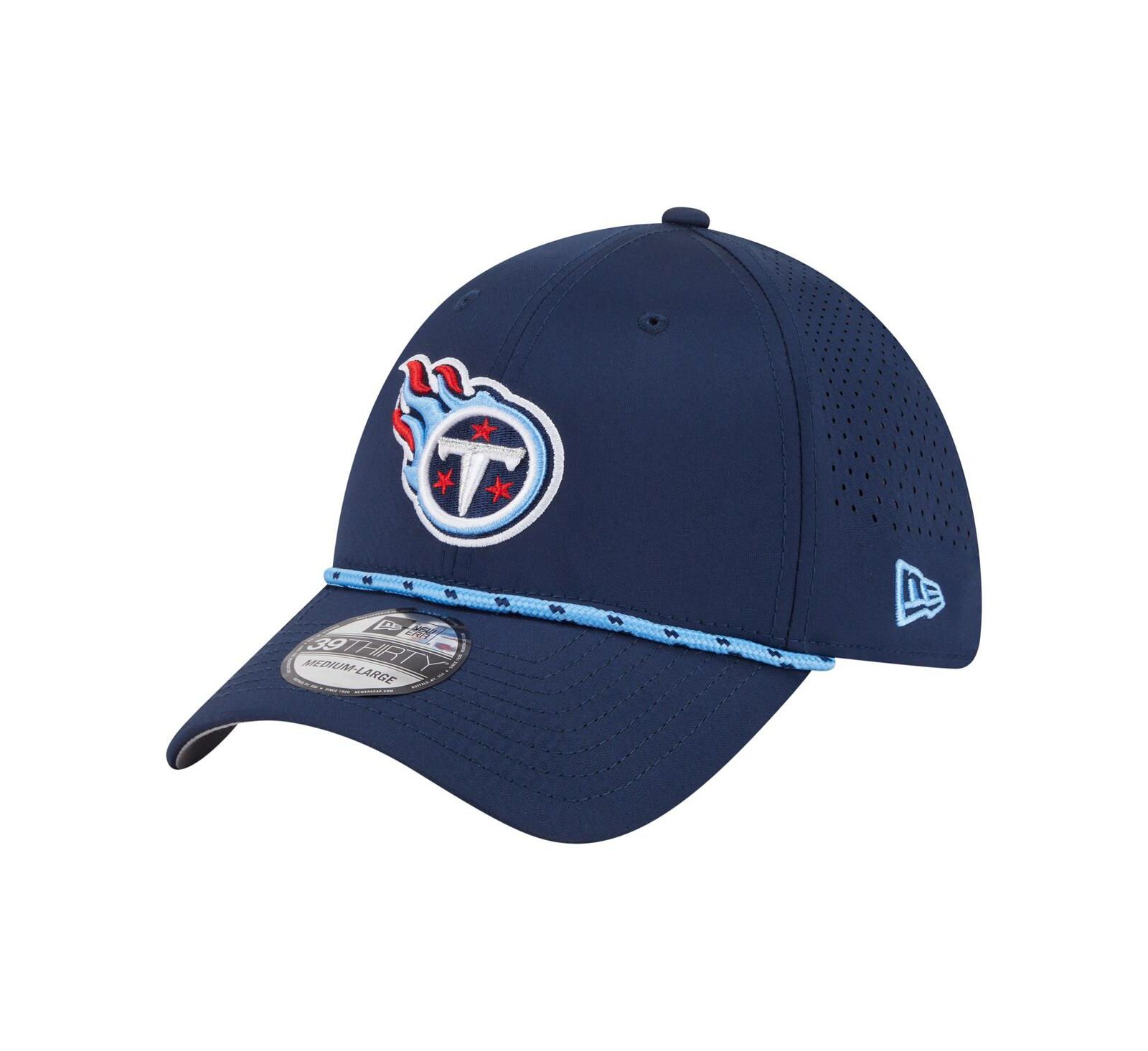 Мужская кепка New Era Tennessee Titans Perforated 39THIRTY Flex Navy