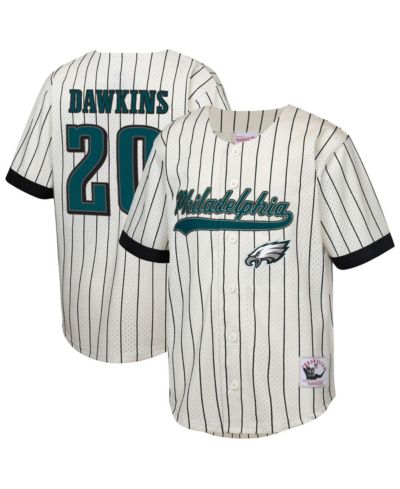 Mitchell & Ness Big Boys and Girls Brian Dawkins Cream Philadelphia Eagles Retired Player Name & Number Baseball Jersey