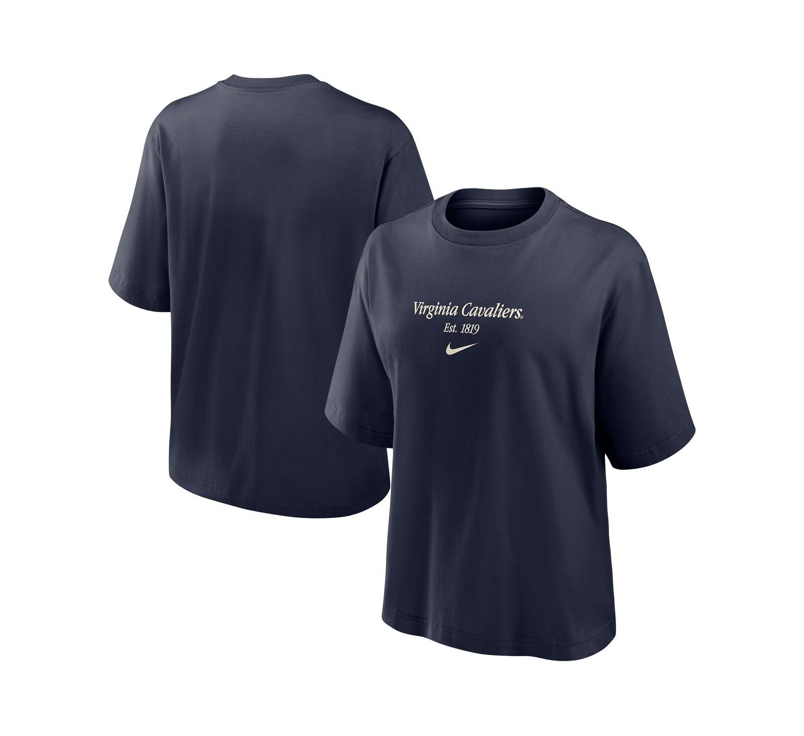 Nike Women's Navy Virginia Cavaliers Boxy T-Shirt