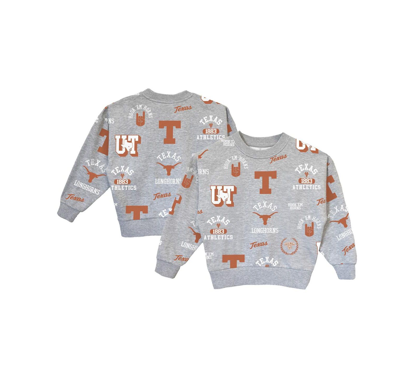 Детская толстовка Gameday Couture Gray Texas Longhorns Always on Repeat Pullover