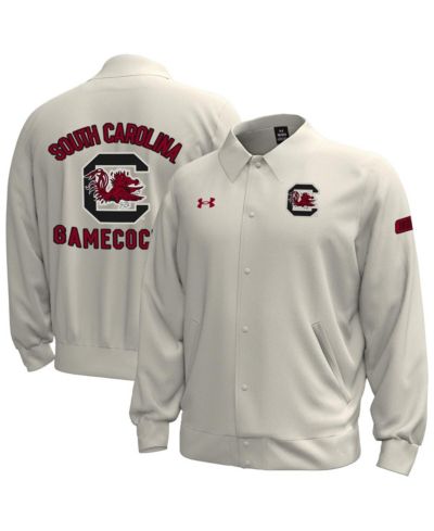 Мужская флисовая куртка Under Armour Stone South Carolina Gamecocks Gameday Icon Full-Snap