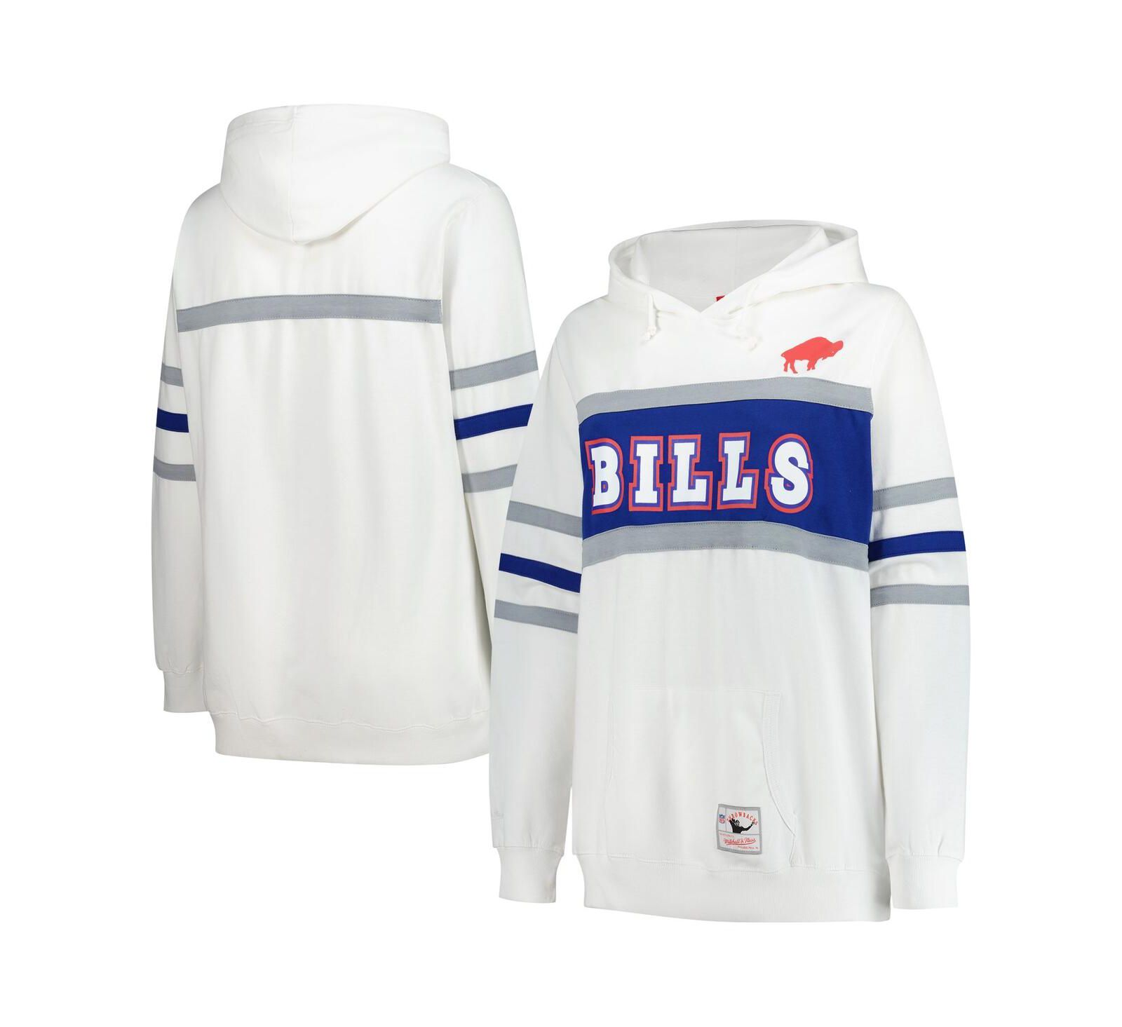 Женское худи Mitchell & Ness Buffalo Bills Plus Size, белое